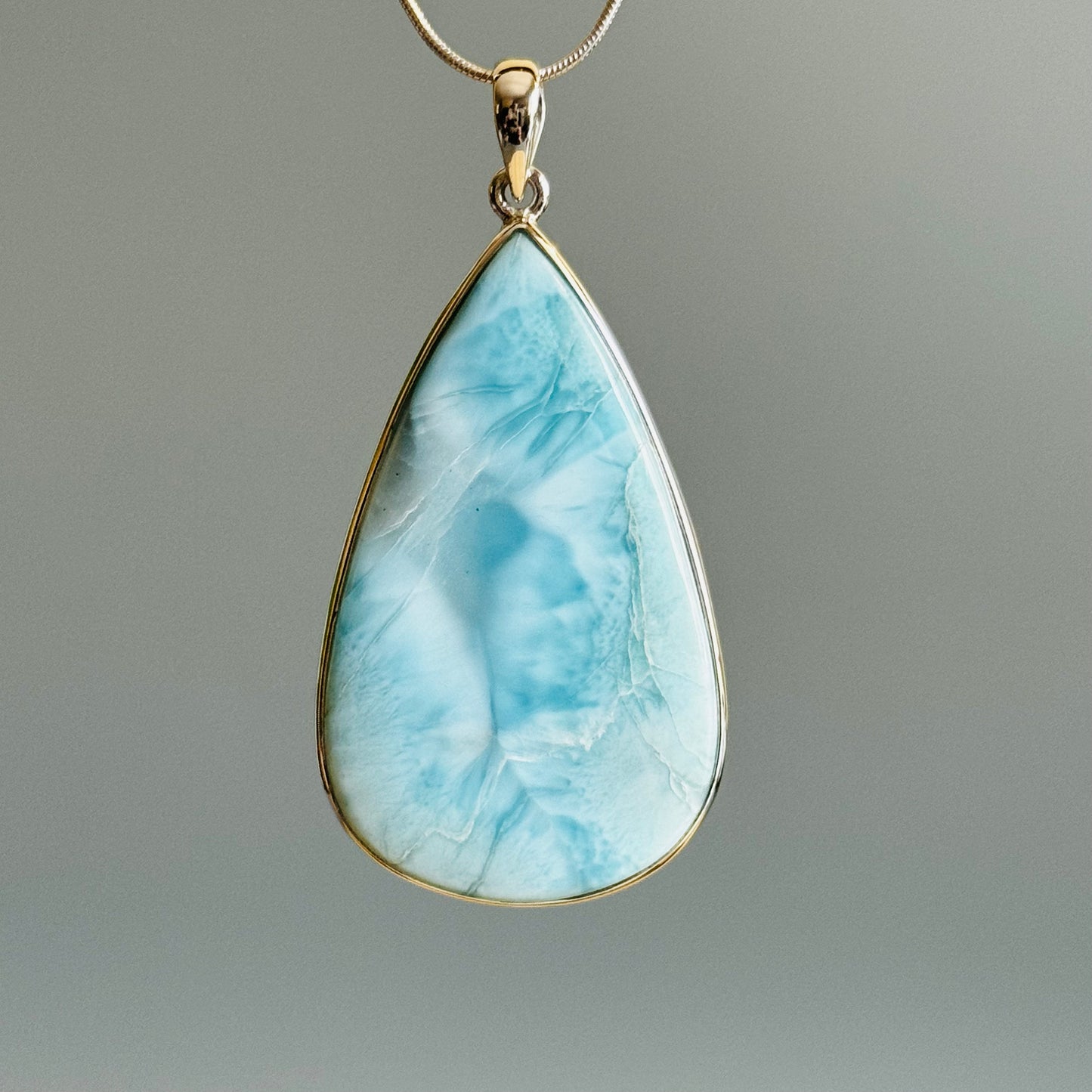 Larimar Pendant, Sterling Silver 925 Pendant